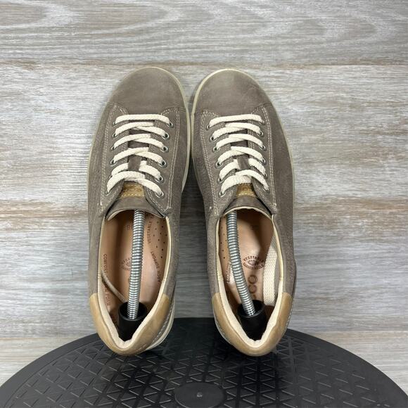 Ecco Women's Chase II Taupe Nubuck Leather Lace Up Sneaker Shoes Size EU 38 US 7 - Picture 5 of 8